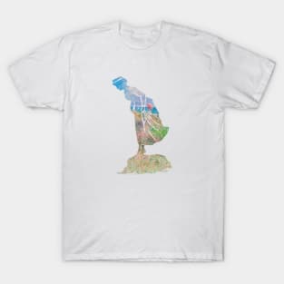 Victorian watercolor beach silhouette T-Shirt